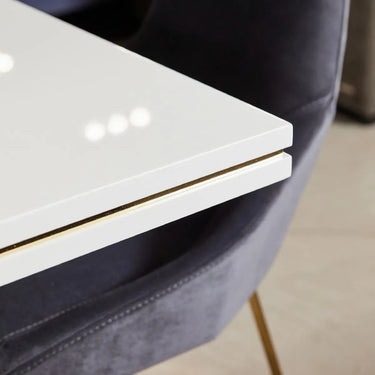 Zen étkezőasztal fehér-arany 200 cm