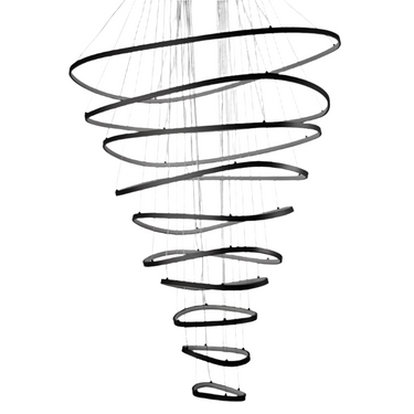 WAVY függőlámpa fekete acél
