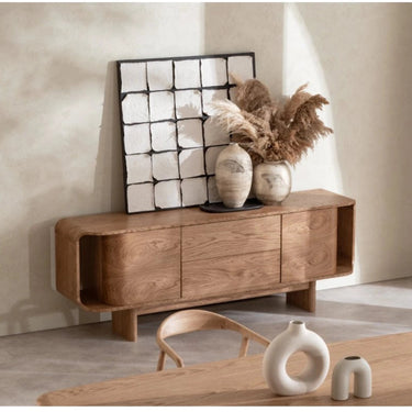 Soho tálalószekrény 210 cm világosbarna