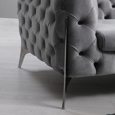 KANSAS chesterfield kanapé sötétszürke