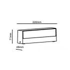 Kültéri fali lámpa 14w 1100lm CCT kapcsolóval 220x71x48mm IP65 szürke 5év