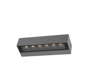 Kültéri fali lámpa 14w 1100lm CCT kapcsolóval 220x71x48mm IP65 szürke 5év
