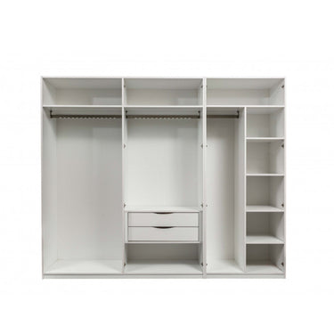 Aqua 6 ajtós gardróbszekrény fehér