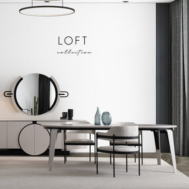 Loft étkezőasztal 180 cm világosszürke