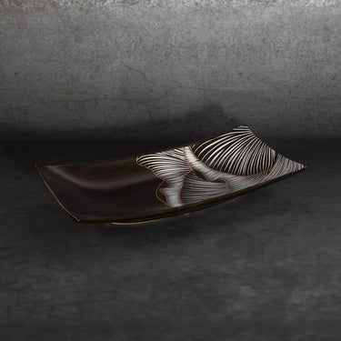 Poo dekoratív kerámia tál Fekete/arany 30x15x5 cm