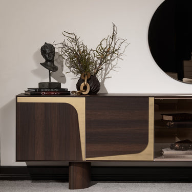 LE MANS konzolasztal sötétbarna