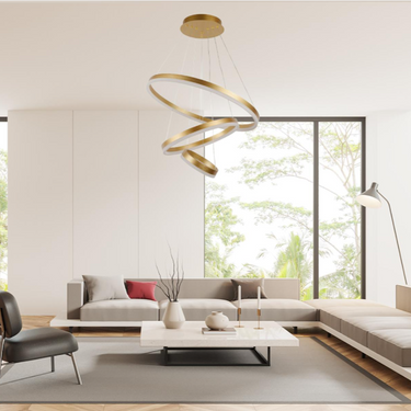 AELORA TRIO függőlámpa arany, több méretben