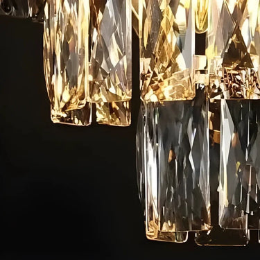 Nelly arany kristálycsillár, 60x180 cm, 26xE14, fényes arany, állítható magasság