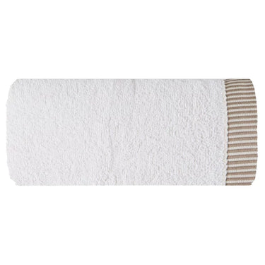 2db-os törölköző szett csíkos szegéllyel Krémszín
