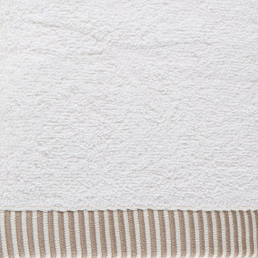 2db-os törölköző szett csíkos szegéllyel Krémszín