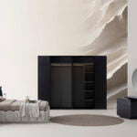 Maybach fekete konzolasztal tükör nélkül