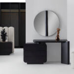 Maybach fekete konzolasztal tükör nélkül