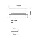 Kültéri fali lámpa 21w 1800lm CCT kapcsolóval 203x108x80mm IP65 fehér 5év