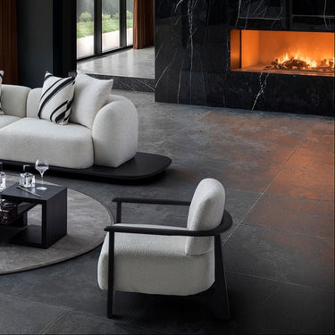 PORTOFINO karfás lounge fotel világosszürke