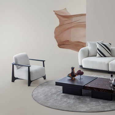 PORTOFINO karfás lounge fotel világosszürke