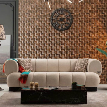 Moon 3 személyes kanapé világosbarna