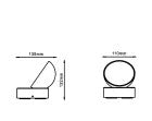 Kültéri fali lámpa 12w 720lm CCT kapcsolóval 110x135x135mm IP54 szürke 5év