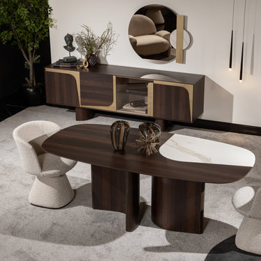 LE MANS  étkezőasztal sötétbarna (több méretben)