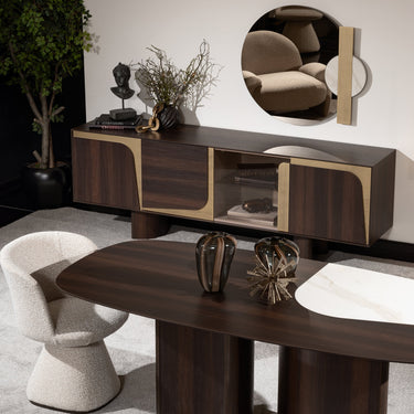 LE MANS  étkezőasztal sötétbarna (több méretben)