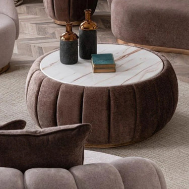 Prada dohányzóasztal mogyoróbarna-krém-bézs