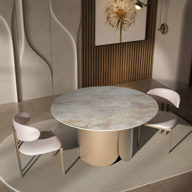 Róma kör alakú étkezőasztal bézs 150 cm