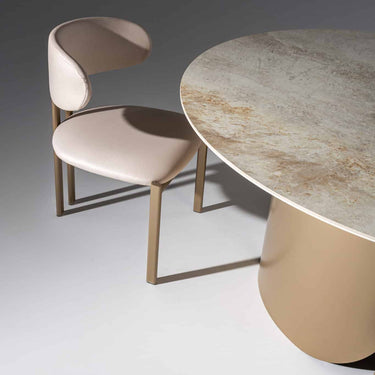 Róma kör alakú étkezőasztal bézs 150 cm