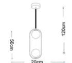 UNIVERSO Függeszték 2xG9 max.10w D200x500x1200mm IP20 Óarany 5év
