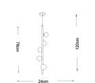 UNIVERSO Függeszték 10W IP20 Óarany 5xG9