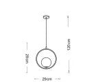 UNIVERSO Függeszték 10W IP20 Óarany 1xG9