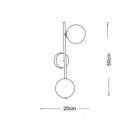 UNIVERSO Fali lámpa 2xG9 max.10w 200x500mm IP20 Óarany 5év