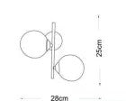 UNIVERSO Fali lámpa 2xG9 max.10w 280x250mm IP20 Óarany 5év