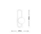 UNIVERSO Fali lámpa 1xG9 max.10w 120x420mm IP20 Óarany