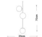 UNIVERSO Fali lámpa 3xG9 max.10w 200x200x700mm IP20 Óarany 5év