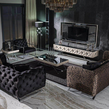 Asus dohányzóasztal ezüst-tükör