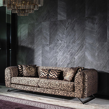 Asus 4 személyes kanapé fekete-arany