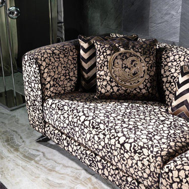 Asus 4 személyes kanapé fekete-arany