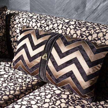 Asus 4 személyes kanapé fekete-arany