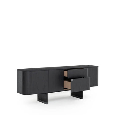 DELTA tálalószekrény Anthracit fa