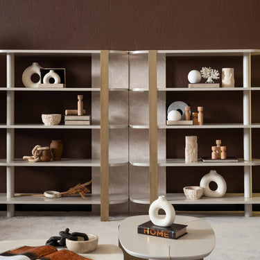 Porto könyvespolc bézs