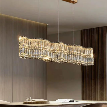ARIA LOW Arany Kristály függőlámpa 120cm