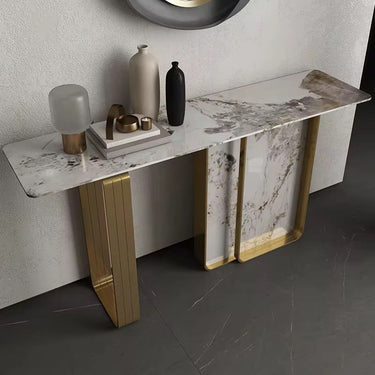 Art Gold Steel Konzolasztal