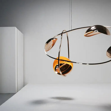 Art Gitta minimál kerek függesztett lámpa kerek arany-fekete (több méretben)