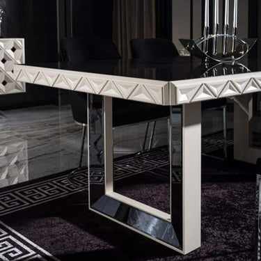 Asus étkezőasztal fekete-fehér 211 cm