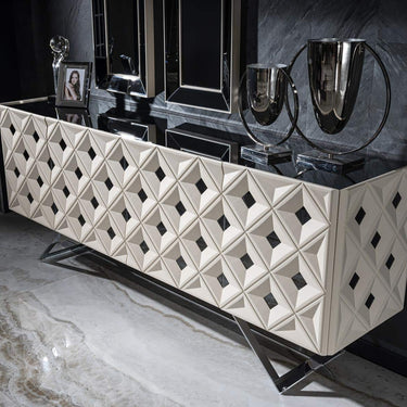 Asus tálalószekrény fehér-ezüst 223 cm