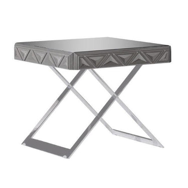 AsusViona larakóasztal magasfényű ezüst-tükör