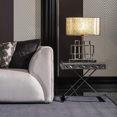 AsusViona larakóasztal magasfényű ezüst-tükör