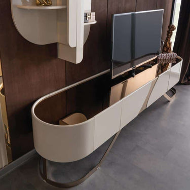 Aura TV szekrény krém-bronz