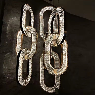 Ava 3 karika mennyezeti lámpa arany-kristály (több kivitelben, kiállított)