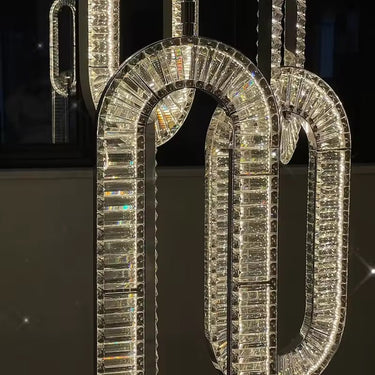 Ava 3 karika mennyezeti lámpa arany-kristály (több kivitelben, kiállított)