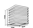 Kültéri fali lámpa 10w 1000lm CCT.kap IP54 Fehér 110x100x110mm 3év
